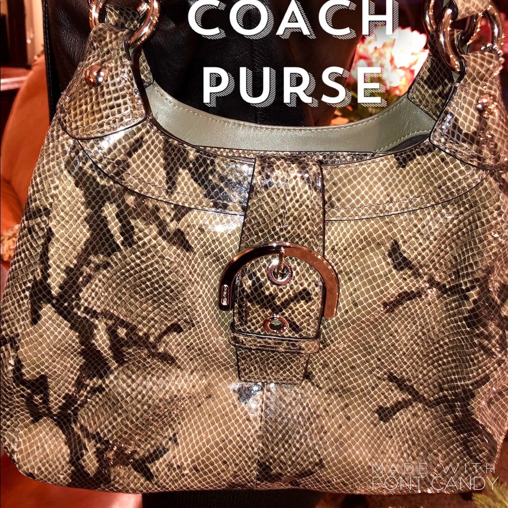 Coach SOHO Snakeskin Leather Purse F17219 Hobo